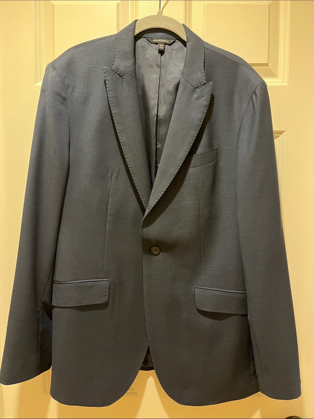 Banana Republic Navy Single-Button Sport Coat